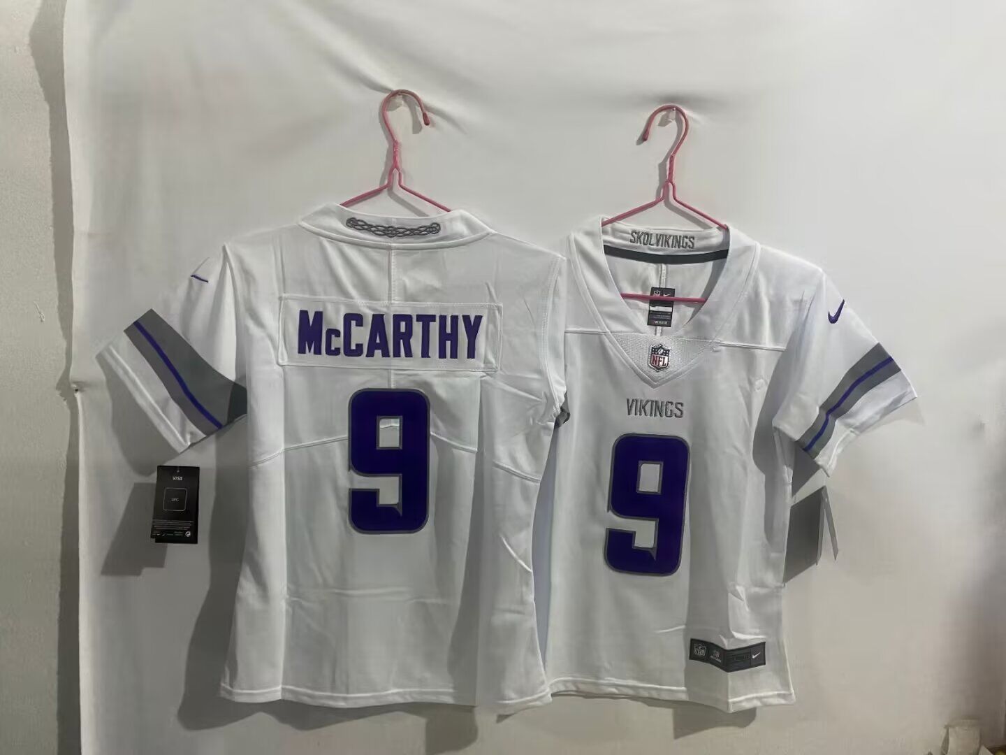 Women Minnesota Vikings #9 Mccarthy White Retro three generations 2024 Nike Limited NFL Jersey style 1->youth nfl jersey->Youth Jersey